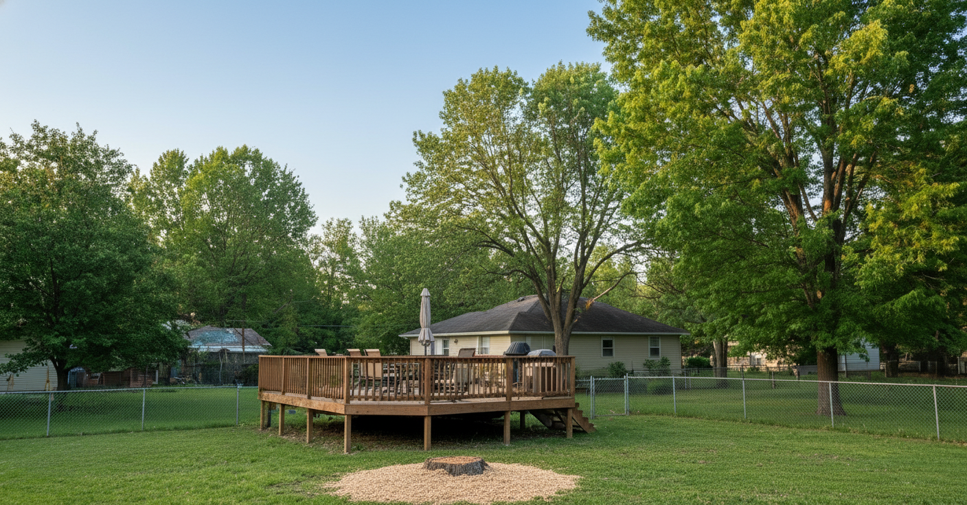 Clean safe backyard after professional dead tree removal