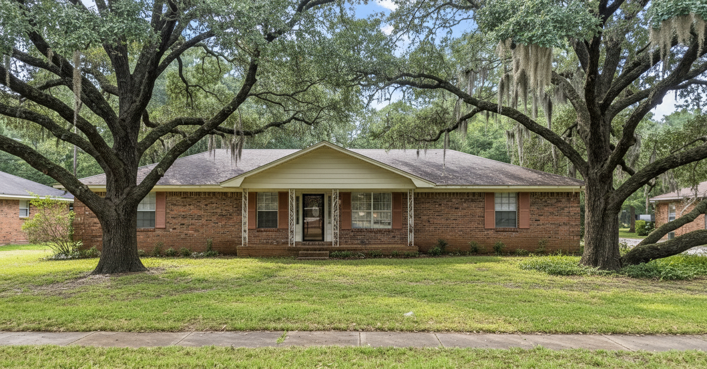 House fully revealed after professional canopy raising and trimming